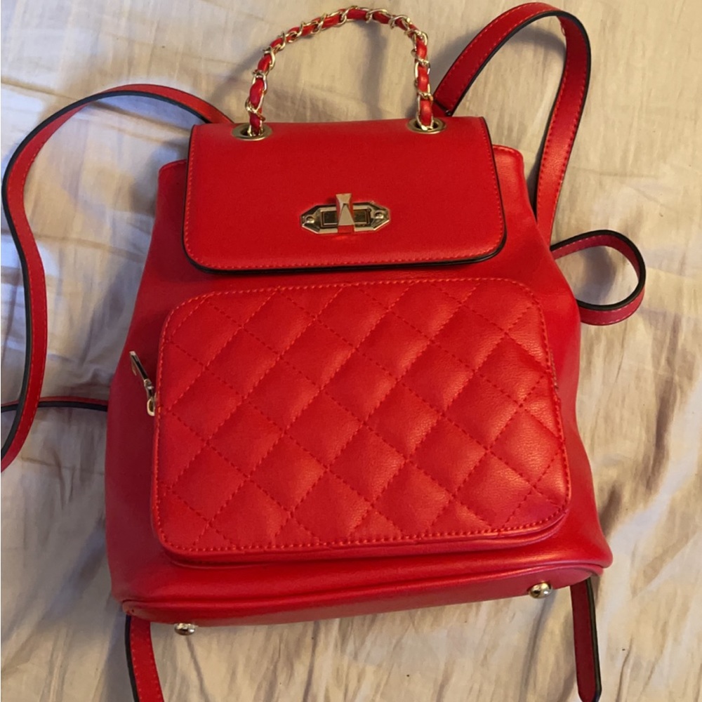 Vegan leather backpack